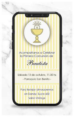 Invitación Digital Imprimible - Comunión