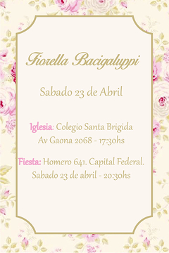 Invitación Digital Imprimible - Bautismo en internet