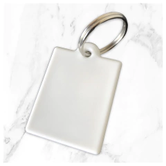 Llavero rectangular - de plástico para sublimar
