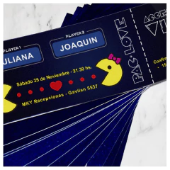 Invitación Tickets Troquelado - casamiento