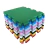 Kit 70 Tatames Tapetes Infantil - EVA Colorido 50x50x1cm