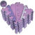 Kit 12 Tatames Eva Bebê Tons de Rosa - 50x50x1 Cm (Econômico) na internet