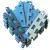 Kit 40 Tatames Tapetes EVA Tons de Azul - 50x50 1cm (Econômico)