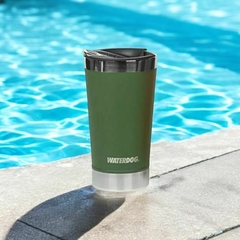 Vaso con destapador Waterdog Verde