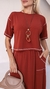 Conjunto saia pesponto - Terra - ElaVesteTK