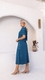 Conjunto saia pesponto - Azul petróleo - comprar online
