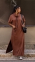 Vestido Gola boba moletom - Marrom - comprar online