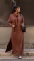 Vestido Gola boba moletom - Marrom - comprar online