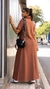 Vestido Gola boba moletom - Marrom na internet
