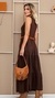 Vestido longo regata 3 marias - Marrom - loja online