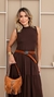 Vestido longo regata 3 marias - Marrom - comprar online