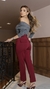Calça alfaiataria Donatella - Vinho - loja online