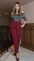 Calça alfaiataria Donatella - Vinho - comprar online