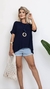 Blusa malha ponta - Azul Marinho