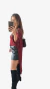 Blusa longa assimétrica tricot - - ElaVesteTK