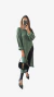 Blusa longa assimétrica tricot - - loja online