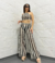 Set crochet rayado Palazo + top (57SCRPV25) - comprar online