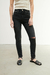 Skinny Eva Black Wash con ROTURA