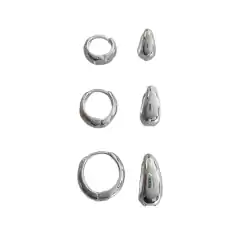 Kit três de Argolas lisas Prata 925 na internet