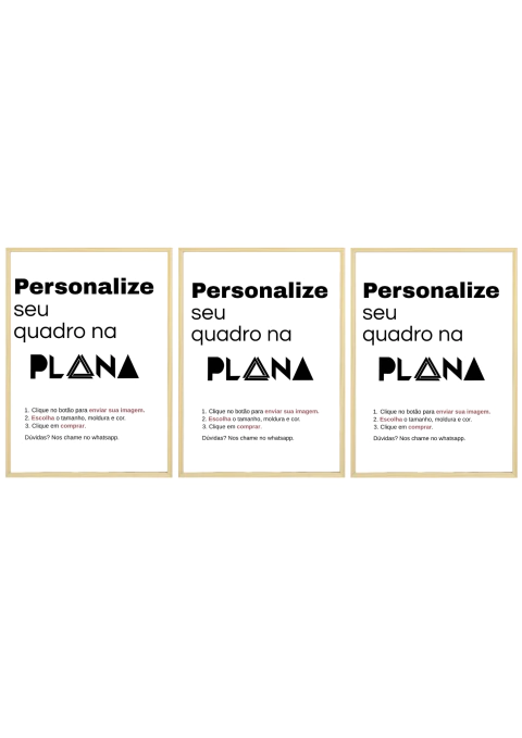 Trio de Quadros Personalizados