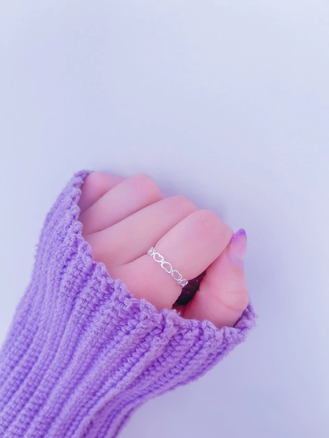 Anel elo de corações vazados - comprar online