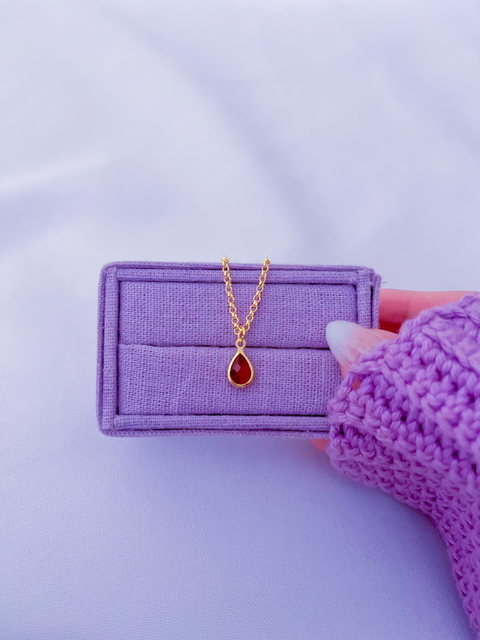 Colar gotinha red dourado