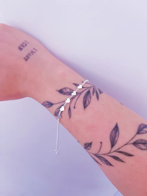 Pulseira elo grumet corações - comprar online