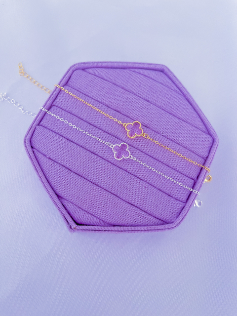 Pulseira elo cadeado rosa inspiração Virgínia