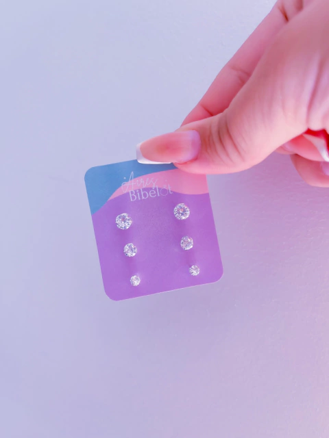 Trio de brincos ponto de luz