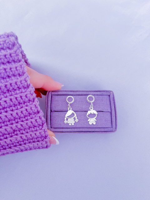 Berloque filho/filha cravejado - comprar online