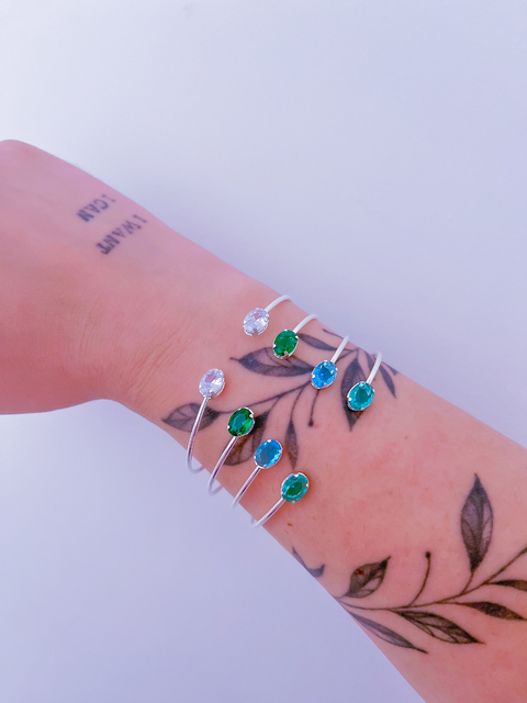 Bracelete pedra oval colors - comprar online