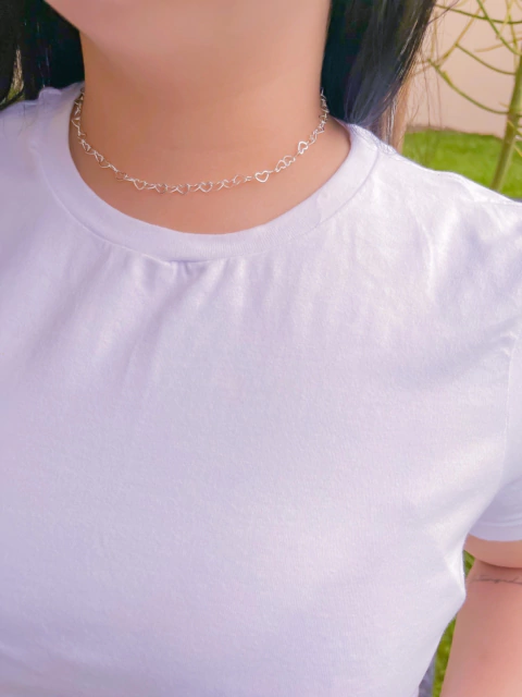 Choker elos de corações - comprar online