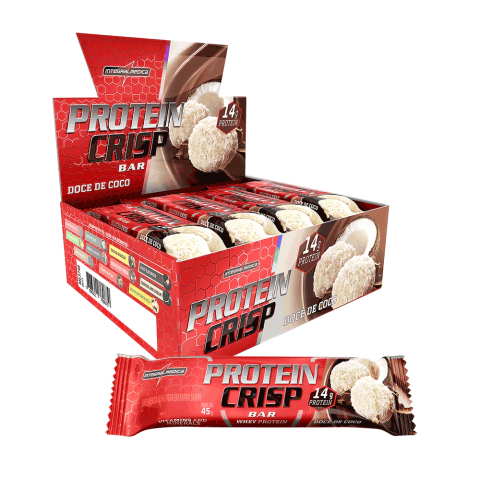 Crisp Bar. Barra de proteinas sabor coco Integralmedica x 45 grs . Caja x 12 unidades