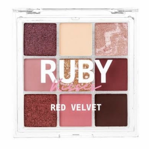 Paleta de Sombras 9 Cores Red Velvet Ruby Kisses