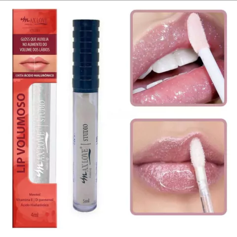 Gloss Labial Cor 15 Max Love - Lip Volumoso Vegano - 5ml