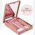 Kit de Pincel Rose e Rosa com Espelho - Perfumaria da Ro