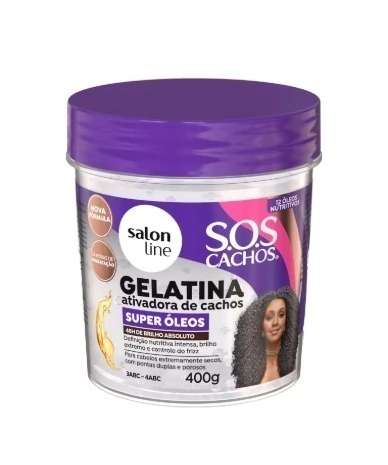 Gelatina Ativadora de Cachos Nutrição SOS Cachos Super Óleos 400g - comprar online
