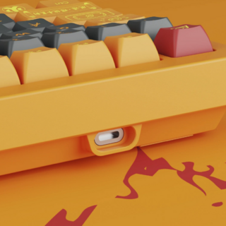 Teclado sem Fio Akko 5075B Plus RGB, Naruto Uzumaki, Switch Akko Crystal