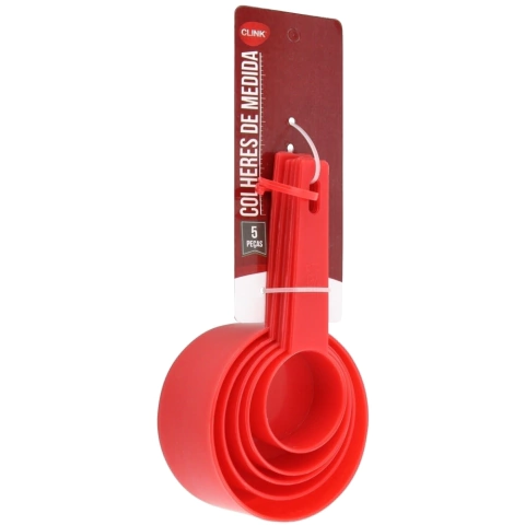 Kit de Colheres Medidoras em Plástico com 5 Unidades CK1974 Clink
