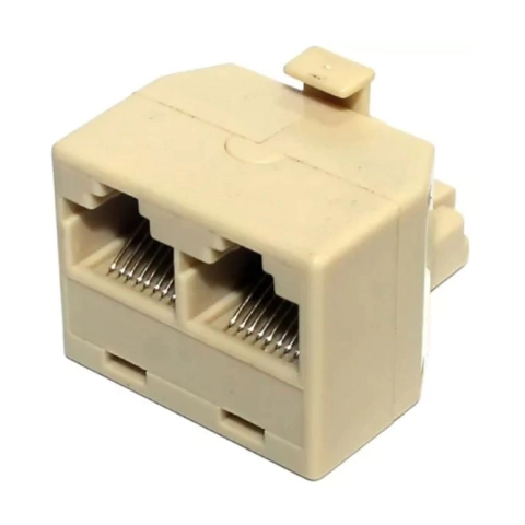 Adaptador para Internet 1 RJ45 Macho x 2 RJ45 Fêmea
