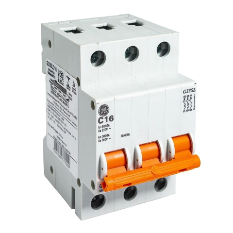 Disjuntor DIN Tripolar 16A Curva C GE