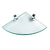Prateleira de Vidro Canto 0,8 x 20 x 20cm com Suporte Cromado 08621.001 Prat-K - comprar online