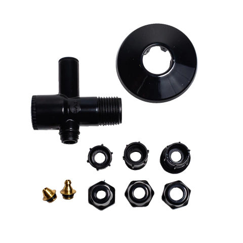 Adaptador para Filtro 6 em 1 com Registro Integrado em ABS Preto 310907 Blukit