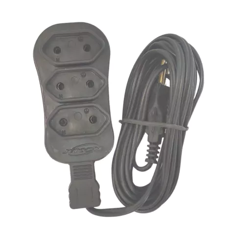 Extensão de 3m 2 x 0,75mm com 3 Tomadas de 2 Pinos Jetcon