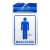 Placa de Sinalização Adesiva 15 x 20cm Sanitário Masculino Look na internet