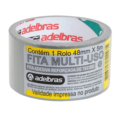 Fita Silver Tape 48mm x 5m Adelbras