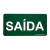 Placa de Sinalização Adesiva em PVC Verde 15 x 30cm Saída 315 Decore