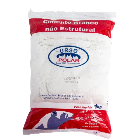Cimento Branco Não Estrutural 1Kg Urso Polar