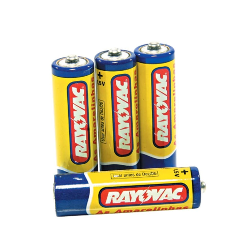 Pilha AA Comum Pequena Rayovac com 4 Unidades