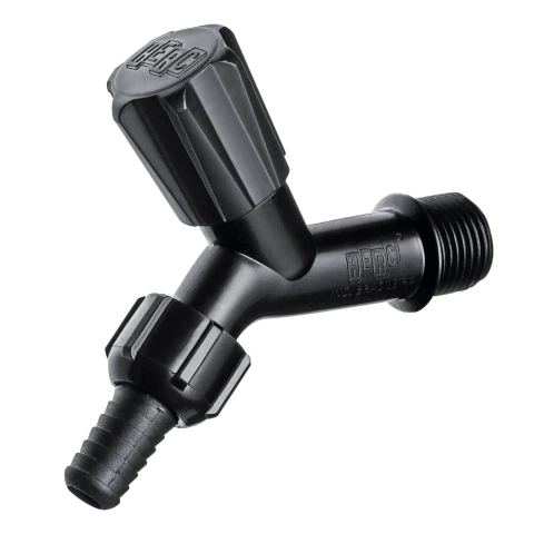 Torneira de PVC para Jardim 1/2" e 3/4" 1128 Preta Herc